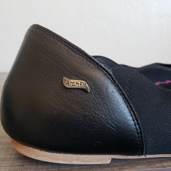 Skechers Arch Fit Must Be Mine Black Slip-On Ballet Flats Scalloped Women's 10 - Picture 8 of 12